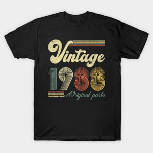 Vintage 1988 36th Birthday Gift Men Women 36 Years Old T-Shirt
